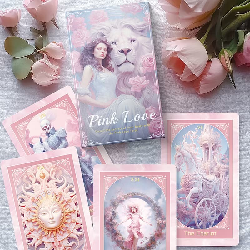 粉色之戀塔羅牌tarot 韋特系新手78張卡牌初學者桌游