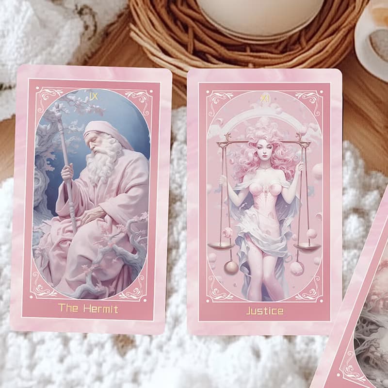 粉色之戀塔羅牌tarot 韋特系新手78張卡牌初學者桌游