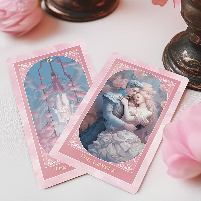 粉色之戀塔羅牌tarot 韋特系新手78張卡牌初學者桌游