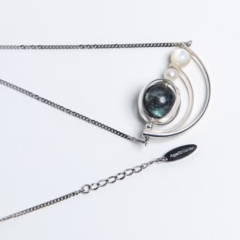 海潮拉長石珍珠項鍊 Tidal labradorite pearl necklace