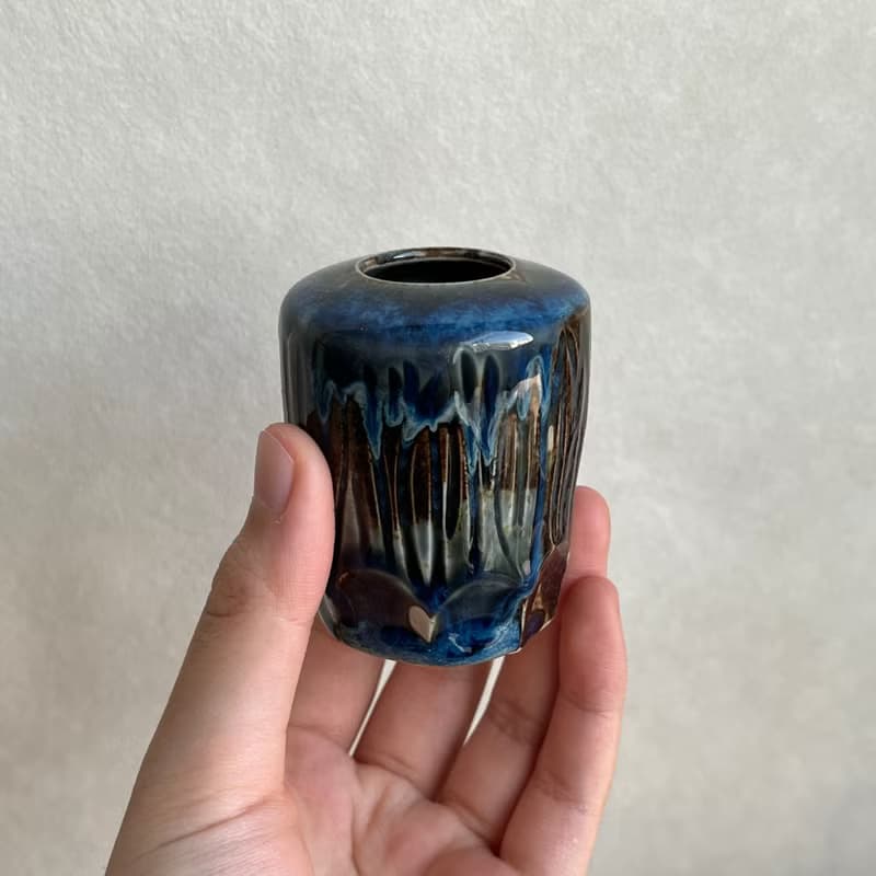 手工陶瓷迷你花瓶 擴香瓶 花器 精油瓶 花瓶 陶藝 母親節禮物