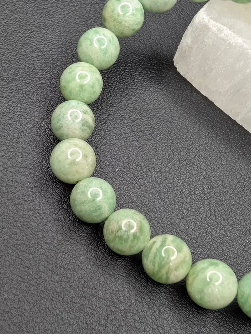 罕有綠色天河石 手串 手鍊 天然水晶 水晶手串 8.5mm 水晶手鍊