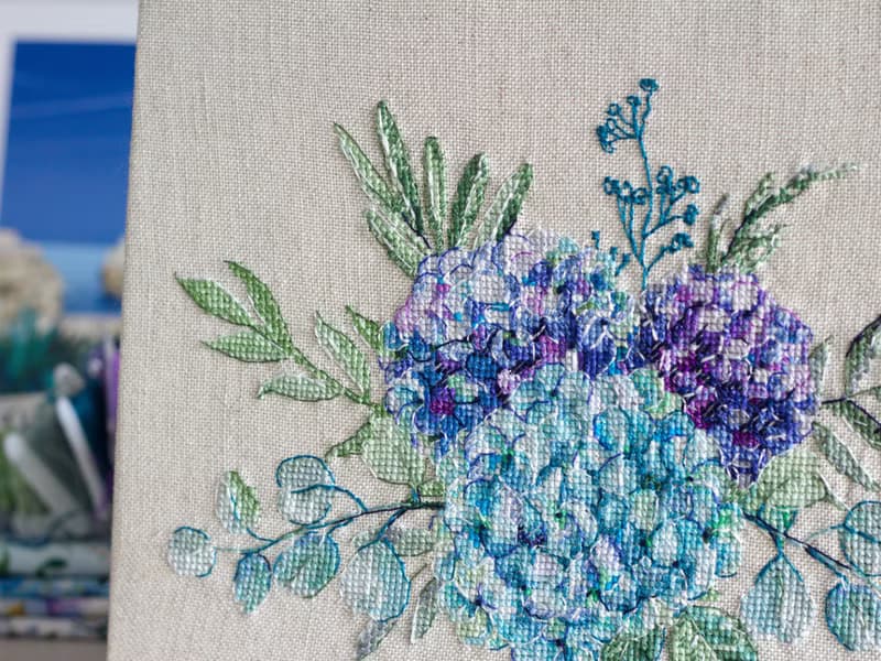 【數位】Hydrangea Bouquet - PDF cross stitch pattern