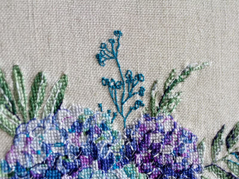 【數位】Hydrangea Bouquet - PDF cross stitch pattern