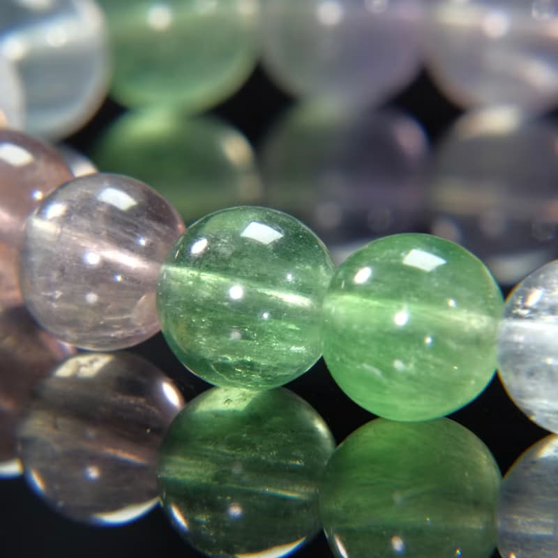 彩虹拉絲螢石│10mm 水晶手鍊 學業運智慧之石 平衡脈輪 開運脈輪