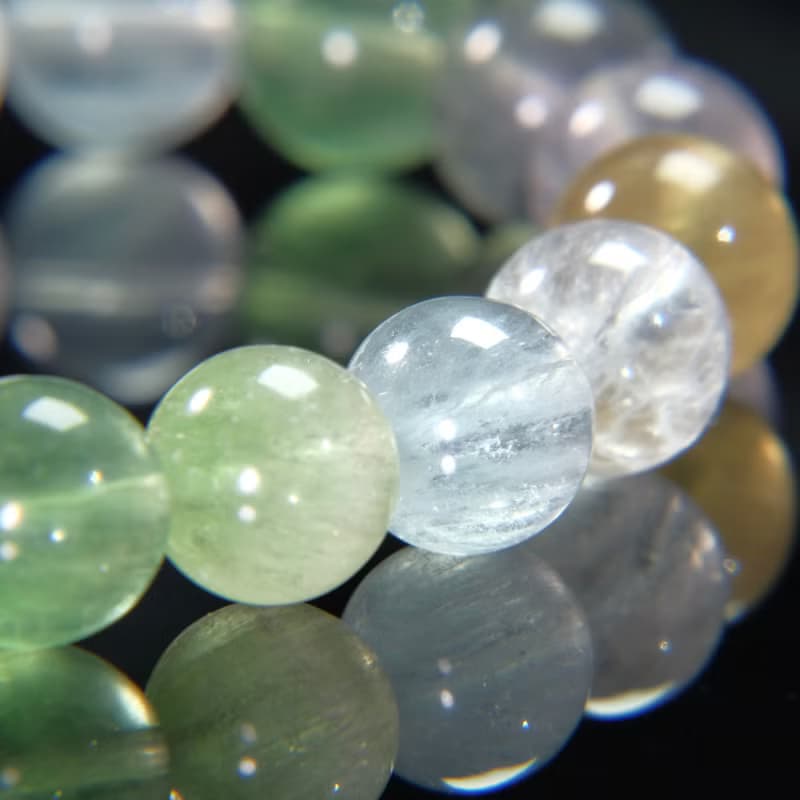 彩虹拉絲螢石│10mm 水晶手鍊 學業運智慧之石 平衡脈輪 開運脈輪