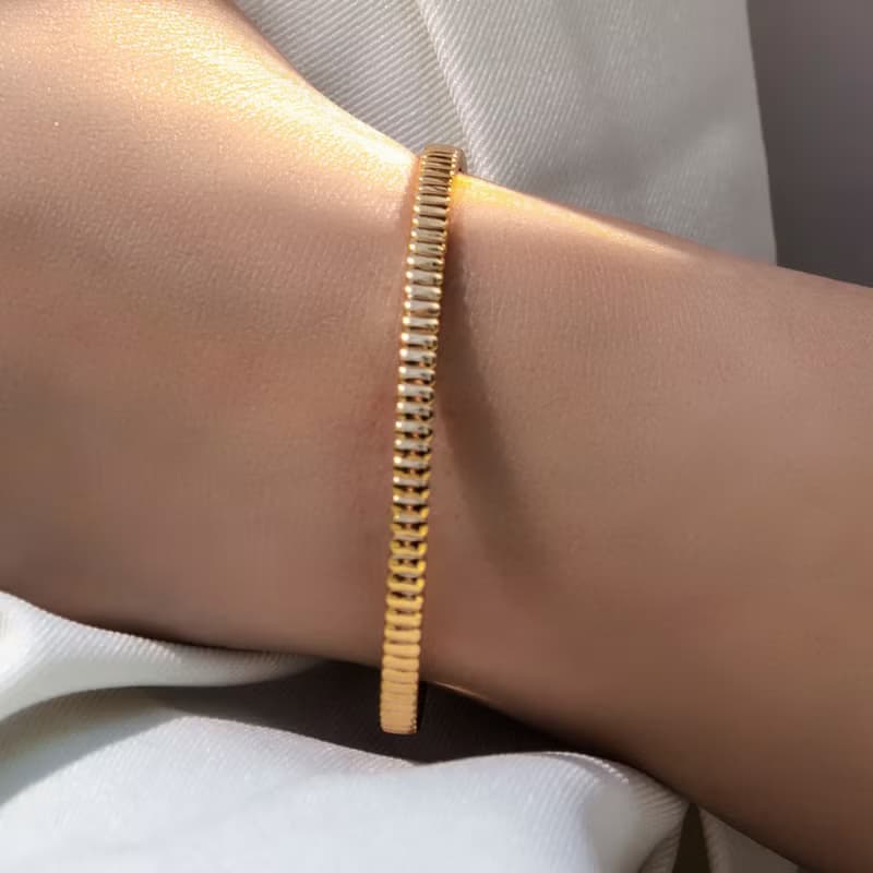 Strip 精緻條紋手鐲 | 純銀 | 免運 | Belinda輕珠寶