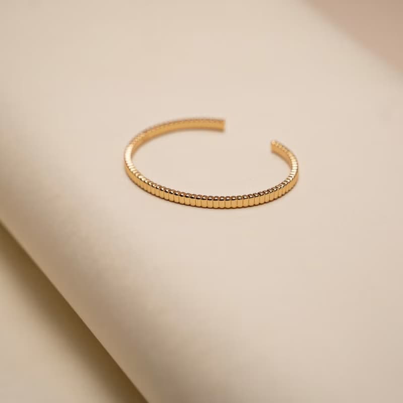 Strip 精緻條紋手鐲 | 純銀 | 免運 | Belinda輕珠寶