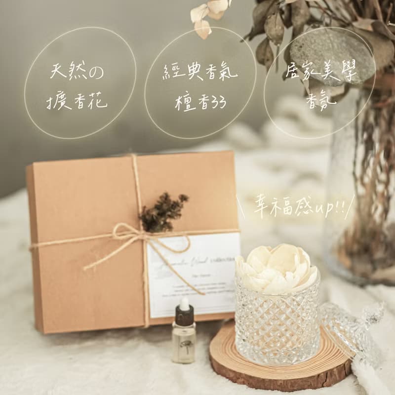 經典玫瑰香氛擴香水晶禮盒 (贈送15ml香氛油)