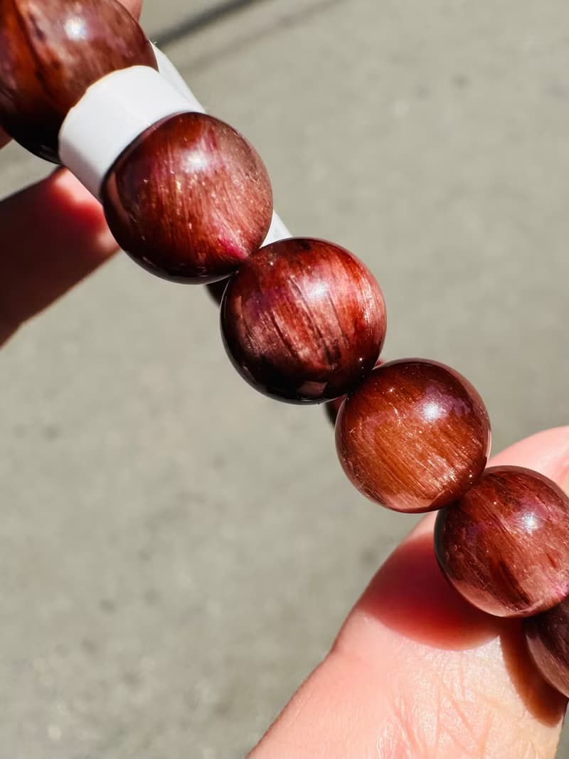 小資本滿毛咖啡紅兔毛9mm21.94g調和氣血內分泌失調情緒