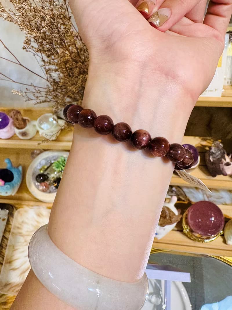 小資本滿毛咖啡紅兔毛9mm21.94g調和氣血內分泌失調情緒