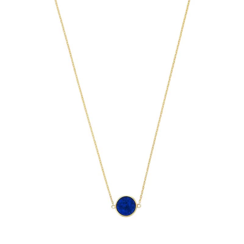 ROCA MINI ROUND LAPIS LAZULI NECKLACE_GOLD