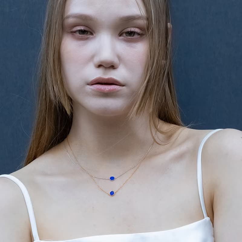ROCA MINI ROUND LAPIS LAZULI NECKLACE_GOLD