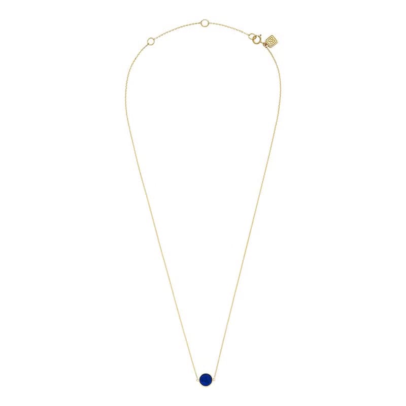 ROCA MINI ROUND LAPIS LAZULI NECKLACE_GOLD