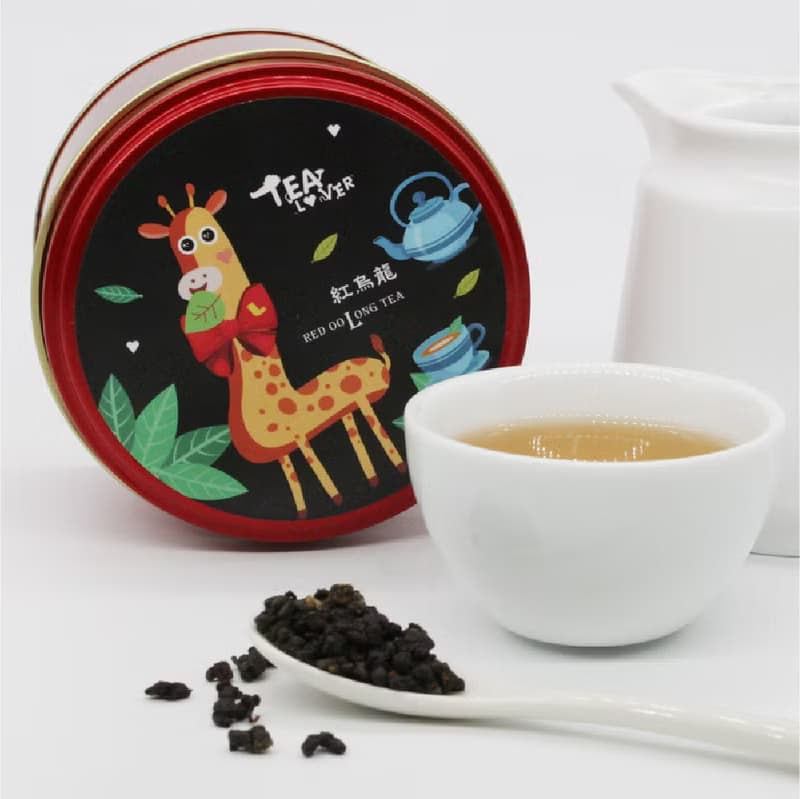 原片茶葉禮盒 紅烏龍茶+玫瑰茶 2罐裝 新鳳鳴 Tea Lover動物派對