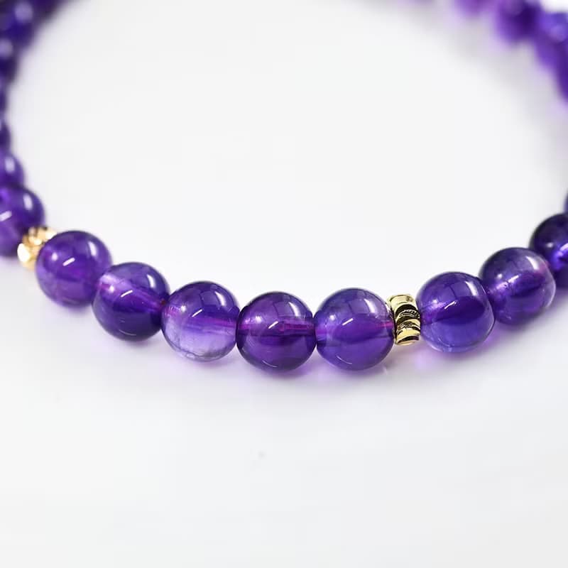 恋愛成就 愛の守護石　アメジストのブレスレット 2月誕生石