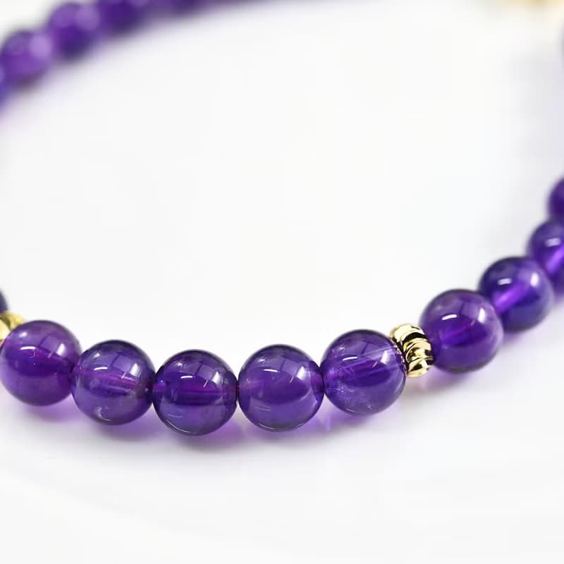 恋愛成就 愛の守護石　アメジストのブレスレット 2月誕生石
