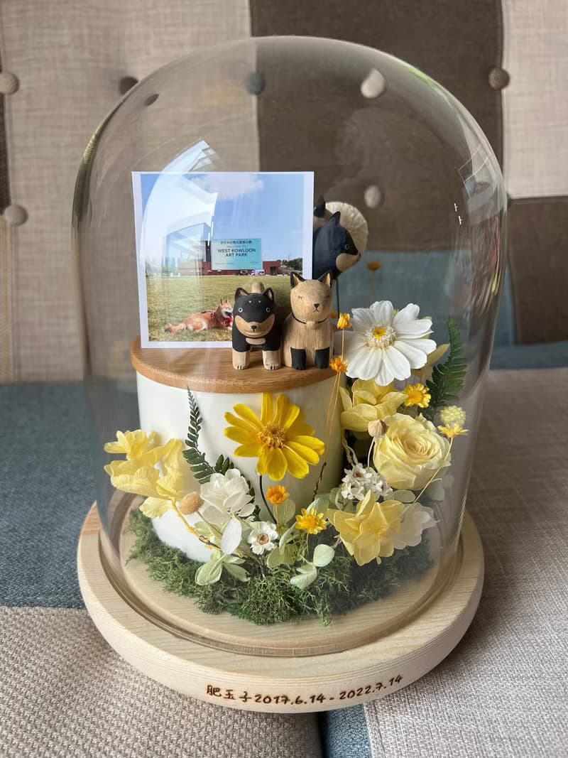 寵物花盅 沈浸式花園 永生花骨灰罐 寵物骨灰花盅 寵物花園