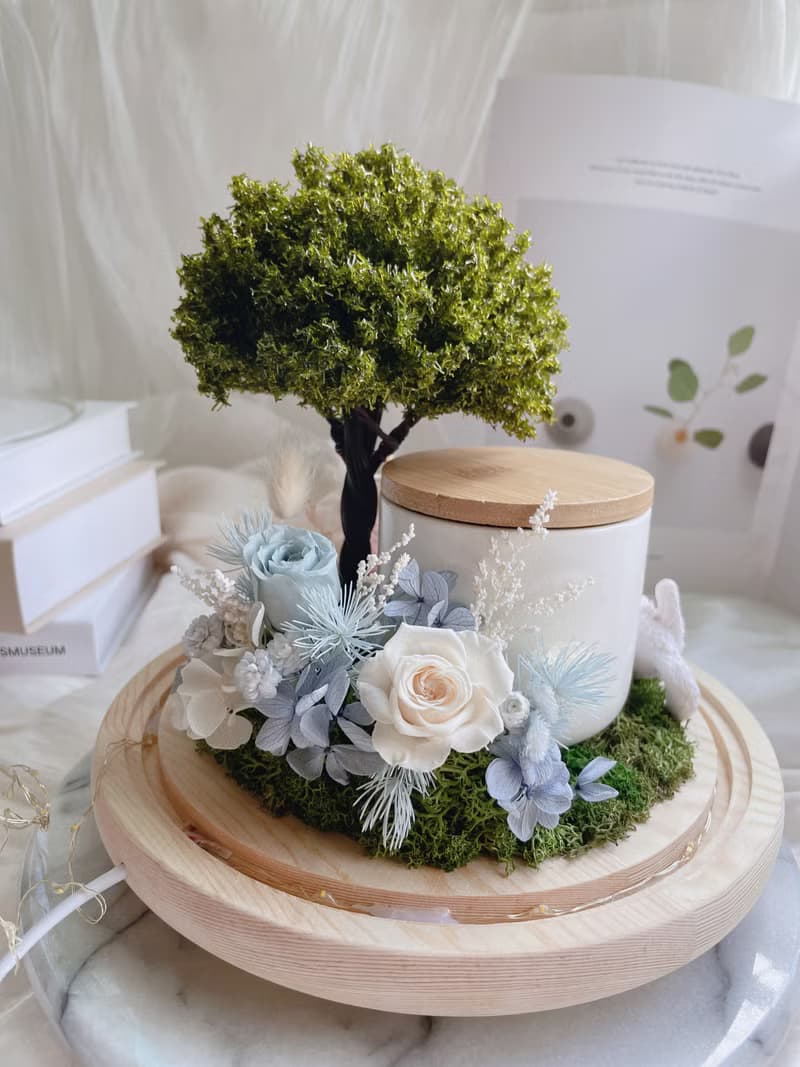 寵物花盅 沈浸式花園 永生花骨灰罐 寵物骨灰花盅 寵物花園