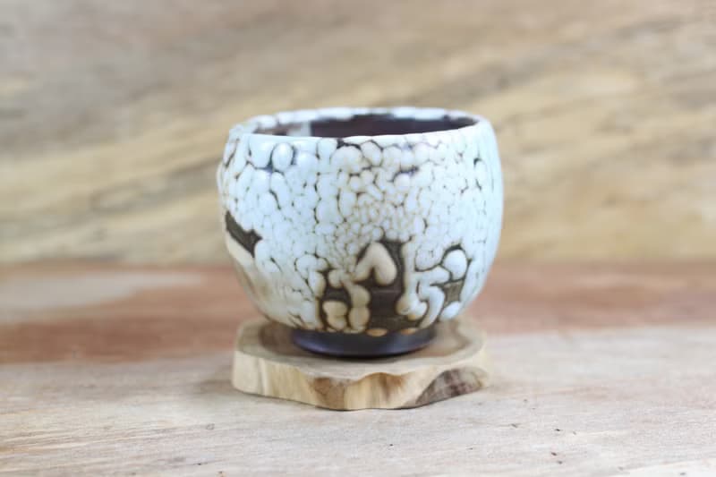 【送禮好物】純手拉坏 柴燒志野釉茶碗 陶藝名家葉敏祥手工作品