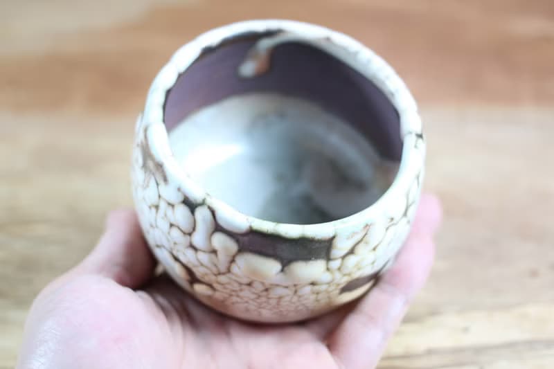 【送禮好物】純手拉坏 柴燒志野釉茶碗 陶藝名家葉敏祥手工作品