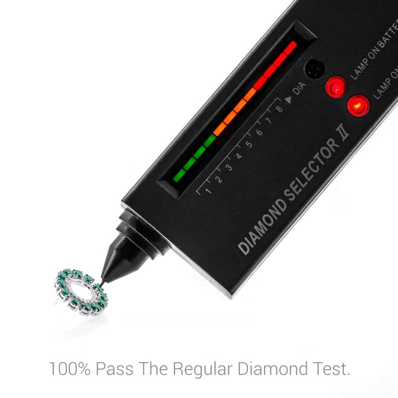 7.63ct 4mm圓形切割綠色莫桑石925銀鍍18K白金耳環莫桑石耳環