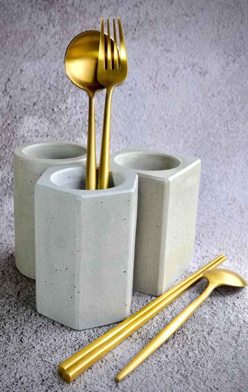 水泥製 花盆 燭台 刀插 餐具 筆筒 DIY 200ml 畢業禮