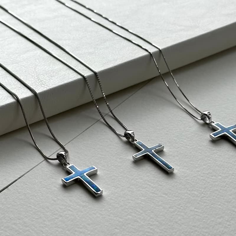 【十字架 簡約銀飾品】澳寶925銀十字架項鏈