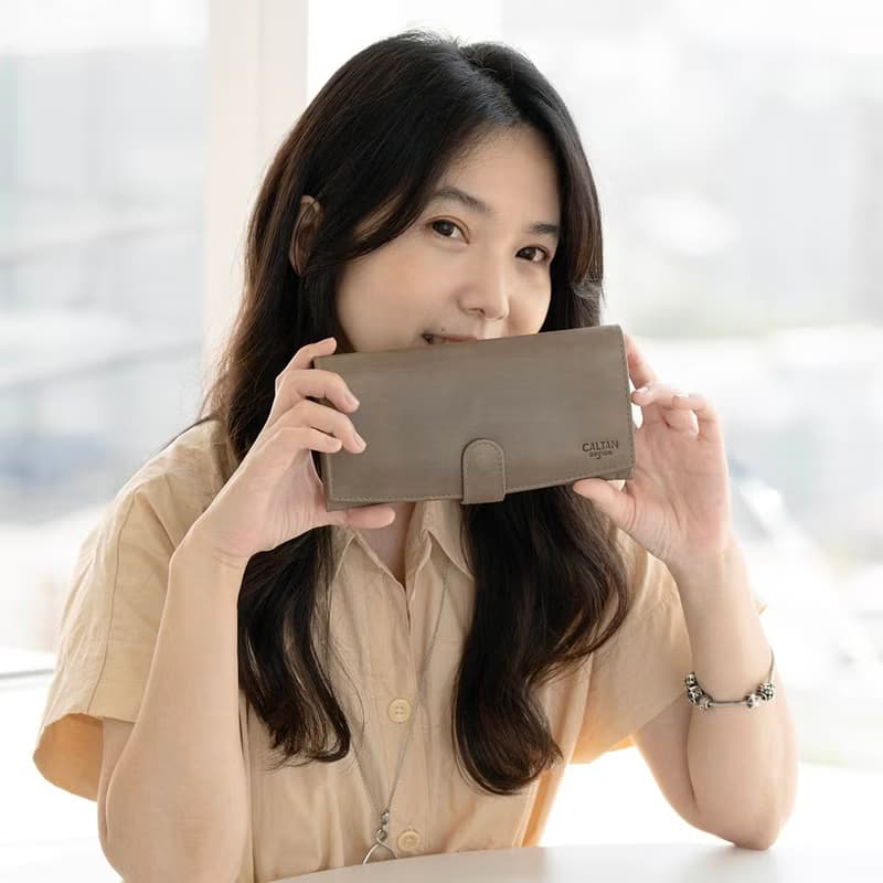 【24hr快速出貨】時尚流線設計真皮長夾-071850 六色 母錢包 長夾