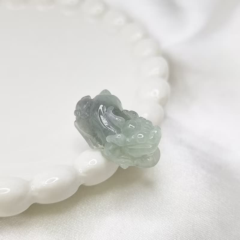 冰膠烏雞 避邪 招財 貔貅手牌 吊墜 | 天然緬甸玉A貨翡翠