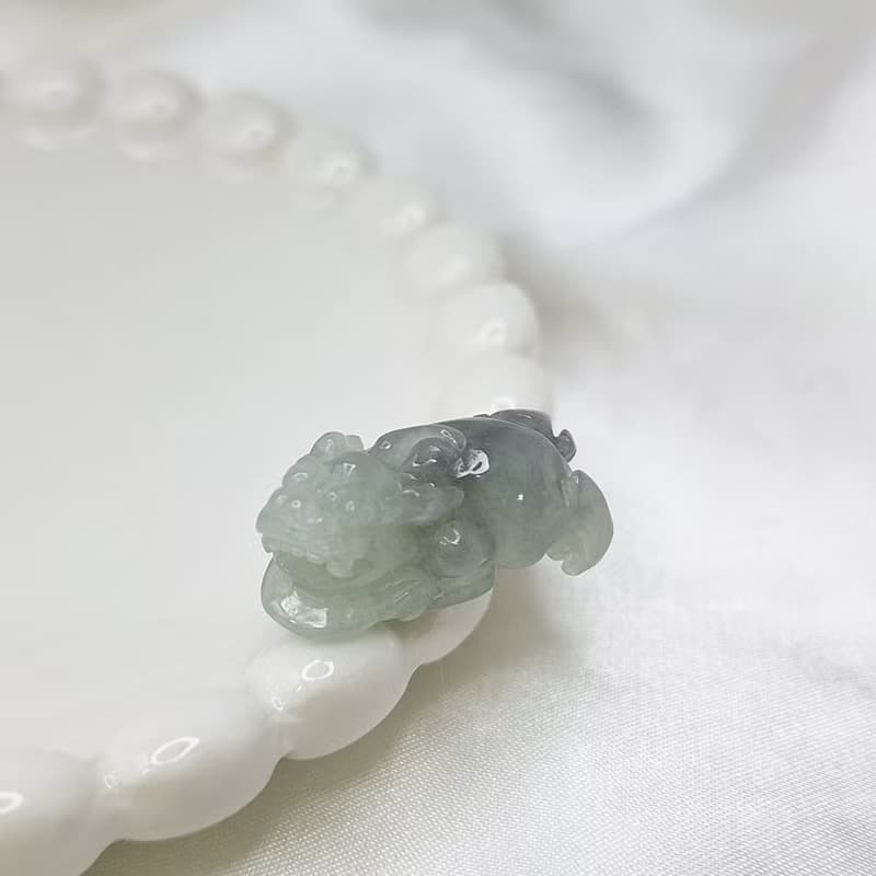 冰膠烏雞 避邪 招財 貔貅手牌 吊墜 | 天然緬甸玉A貨翡翠