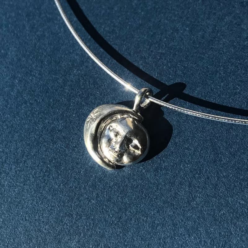 925銀 黃銅 日月同輝項鍊