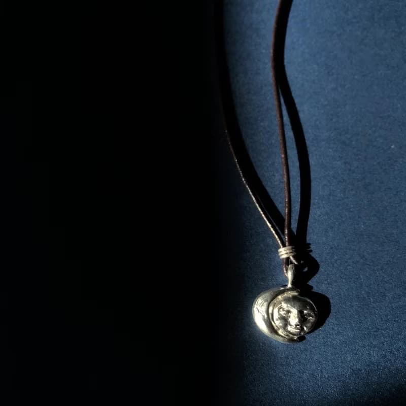 925銀 黃銅 日月同輝項鍊