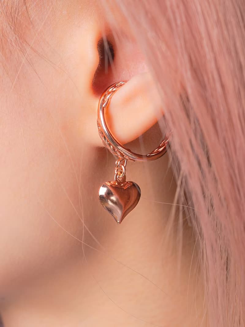 Crush 系列 I 大心型 * 耳骨夾 耳窩夾 愛心 銀色 玫瑰金