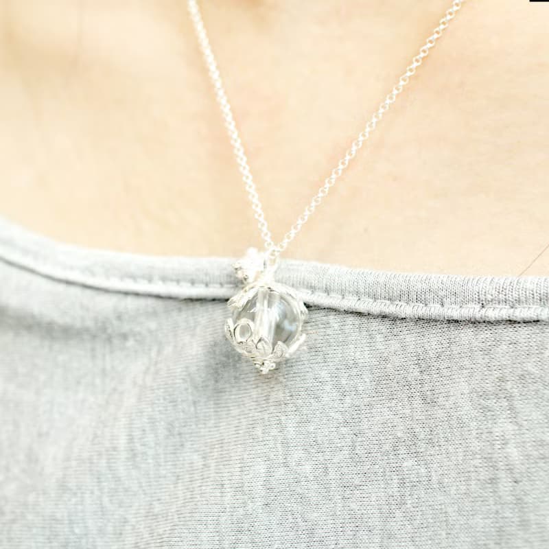 BLOSSOM 花兒 - 限量白水晶純銀墜子