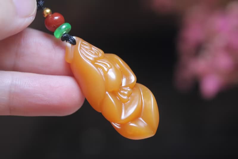 【玉蘭花】天然黃龍玉 緬甸 /典雅靈動吊墜/女生禮物 /花中君子