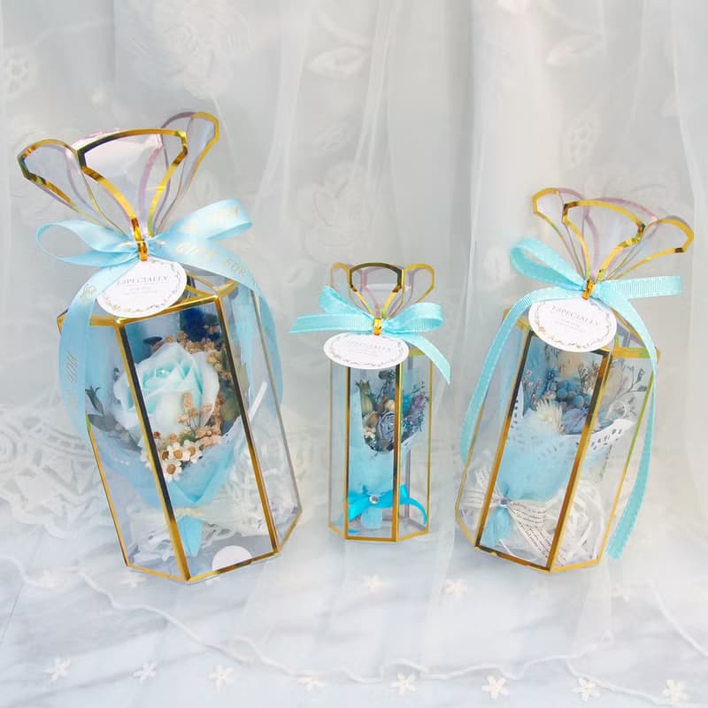 迷你乾燥花束禮盒(大)-寧靜藍 生日禮物