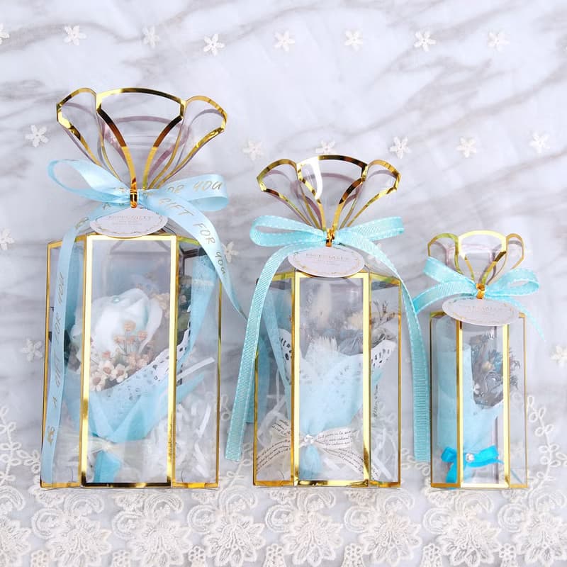 迷你乾燥花束禮盒(大)-寧靜藍 生日禮物