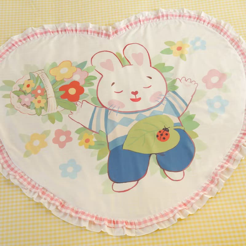 小兔子嗡嗡 四件套 80s復古昭和 童趣可愛 格子純棉 禮物床品