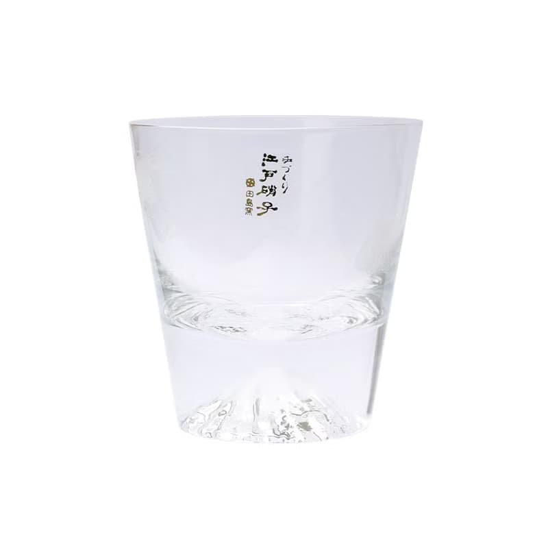 【質感禮物】日本田島硝子 日本製富士山雕花威士忌杯-金魚