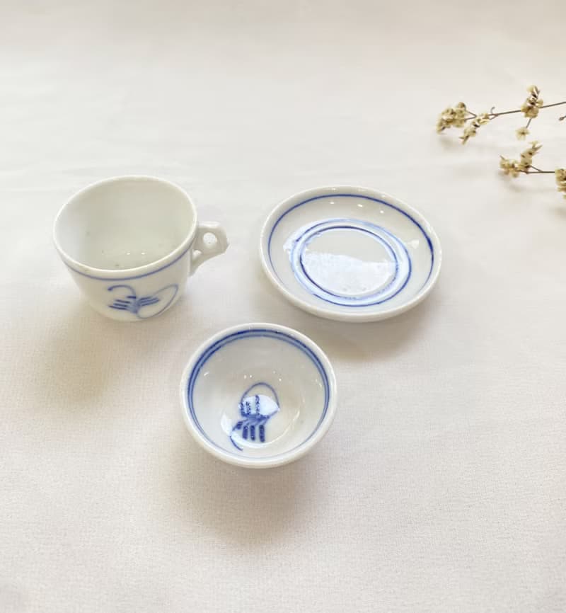 【好日戀物】德國帶回vintage早期復古迷你瓷杯茶具收藏裝飾品