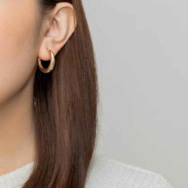 Hoop Earrings 黃銅鍍18K金 圈圈 圈型耳環 生日 情人節 禮物推薦