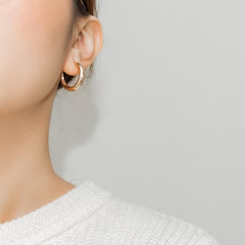 Hoop Earrings 黃銅鍍18K金 圈圈 圈型耳環 生日 情人節 禮物推薦