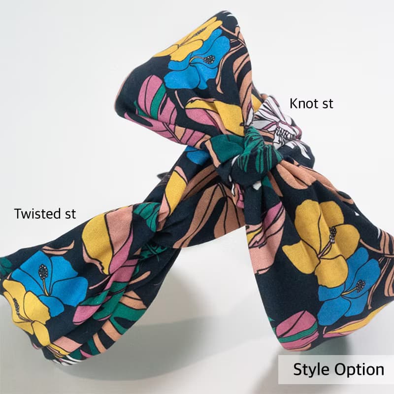 tropical flower bandana hairband handmade headband