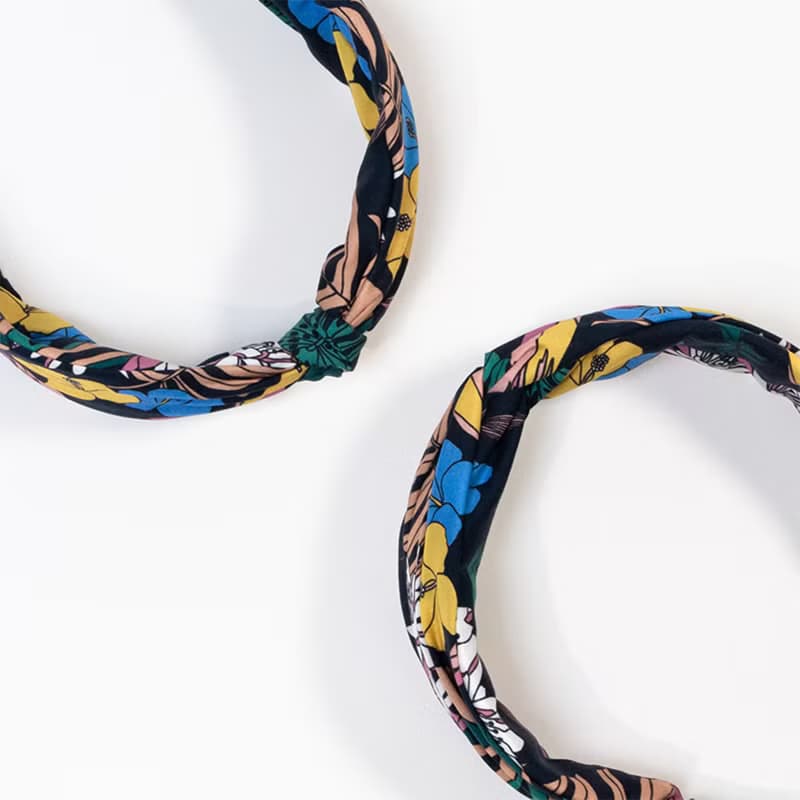 tropical flower bandana hairband handmade headband