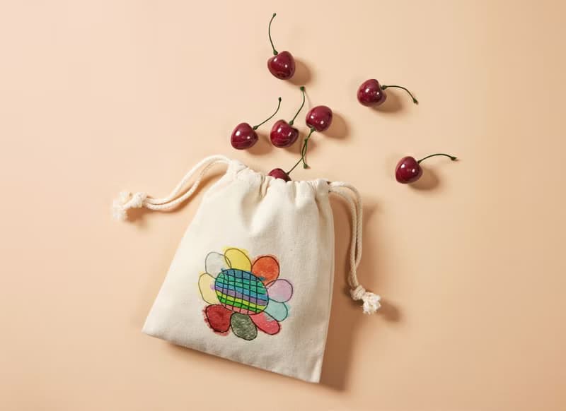 彩色(單色)小花束口袋