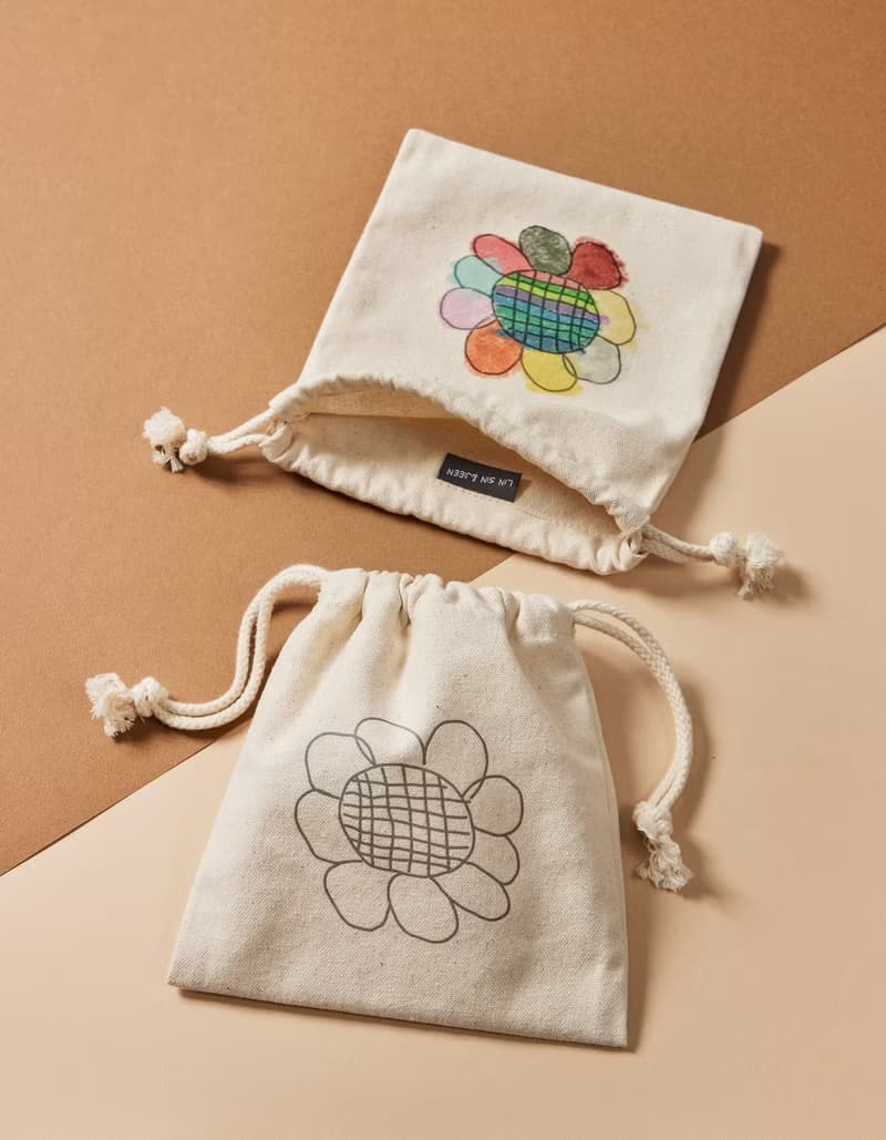 彩色(單色)小花束口袋