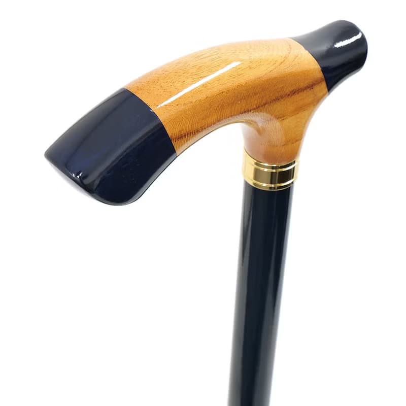 Kumiki Temoto Cane Oak/Zelkova/Oak Deep Navy Natural Wood Single Stick