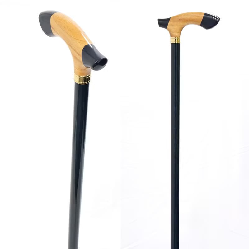 Kumiki Temoto Cane Oak/Zelkova/Oak Deep Navy Natural Wood Single Stick