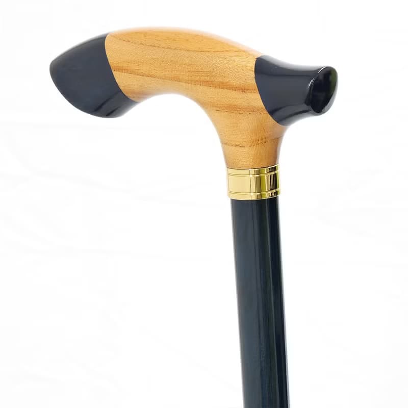 Kumiki Temoto Cane Oak/Zelkova/Oak Deep Navy Natural Wood Single Stick